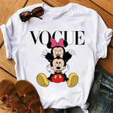 Maycaur Minnie Mouse Cute T Shirt Vogue Women Mouse Printed Shirt Tumblr Femme Girl Tees Hipster Kawaii Holiday Summer Femme Top - ENSEIGNE DENIS