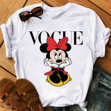Maycaur Minnie Mouse Cute T Shirt Vogue Women Mouse Printed Shirt Tumblr Femme Girl Tees Hipster Kawaii Holiday Summer Femme Top - ENSEIGNE DENIS