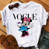 Maycaur Minnie Mouse Cute T Shirt Vogue Women Mouse Printed Shirt Tumblr Femme Girl Tees Hipster Kawaii Holiday Summer Femme Top - ENSEIGNE DENIS