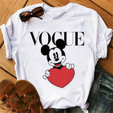 Maycaur Minnie Mouse Cute T Shirt Vogue Women Mouse Printed Shirt Tumblr Femme Girl Tees Hipster Kawaii Holiday Summer Femme Top - ENSEIGNE DENIS