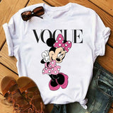 Maycaur Minnie Mouse Cute T Shirt Vogue Women Mouse Printed Shirt Tumblr Femme Girl Tees Hipster Kawaii Holiday Summer Femme Top - ENSEIGNE DENIS