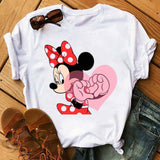 Maycaur Minnie Mouse Cute T Shirt Vogue Women Mouse Printed Shirt Tumblr Femme Girl Tees Hipster Kawaii Holiday Summer Femme Top - ENSEIGNE DENIS