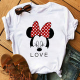 Maycaur Minnie Mouse Cute T Shirt Vogue Women Mouse Printed Shirt Tumblr Femme Girl Tees Hipster Kawaii Holiday Summer Femme Top - ENSEIGNE DENIS