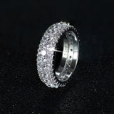 luxury 925 sterling silver wedding band eternity ring for women big gift for ladies love wholesale lots bulk jewelry R4577 - ENSEIGNE DENIS