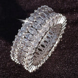 luxury 925 sterling silver wedding band eternity ring for women big gift for ladies love wholesale lots bulk jewelry R4577 - ENSEIGNE DENIS