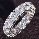 luxury 925 sterling silver wedding band eternity ring for women big gift for ladies love wholesale lots bulk jewelry R4577 - ENSEIGNE DENIS