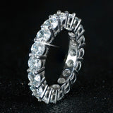 luxury 925 sterling silver wedding band eternity ring for women big gift for ladies love wholesale lots bulk jewelry R4577 - ENSEIGNE DENIS