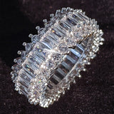 luxury 925 sterling silver wedding band eternity ring for women big gift for ladies love wholesale lots bulk jewelry R4577 - ENSEIGNE DENIS