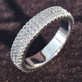 luxury 925 sterling silver wedding band eternity ring for women big gift for ladies love wholesale lots bulk jewelry R4577 - ENSEIGNE DENIS