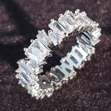 luxury 925 sterling silver wedding band eternity ring for women big gift for ladies love wholesale lots bulk jewelry R4577 - ENSEIGNE DENIS