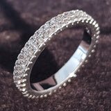 luxury 925 sterling silver wedding band eternity ring for women big gift for ladies love wholesale lots bulk jewelry R4577 - ENSEIGNE DENIS