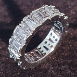 luxury 925 sterling silver wedding band eternity ring for women big gift for ladies love wholesale lots bulk jewelry R4577 - ENSEIGNE DENIS