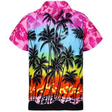Yellow Hawaiian Beach Shirt Men 2020 Summer Fashion Palm Tree Printed Mens Tropical Aloha Shirts Holiday Vacation Chemise Homme - ENSEIGNE DENIS
