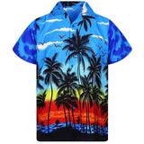 Yellow Hawaiian Beach Shirt Men 2020 Summer Fashion Palm Tree Printed Mens Tropical Aloha Shirts Holiday Vacation Chemise Homme - ENSEIGNE DENIS