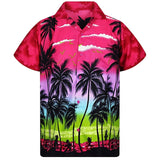 Yellow Hawaiian Beach Shirt Men 2020 Summer Fashion Palm Tree Printed Mens Tropical Aloha Shirts Holiday Vacation Chemise Homme - ENSEIGNE DENIS