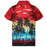Yellow Hawaiian Beach Shirt Men 2020 Summer Fashion Palm Tree Printed Mens Tropical Aloha Shirts Holiday Vacation Chemise Homme - ENSEIGNE DENIS
