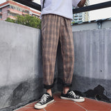 LAPPSTER Streetwear Yellow Plaid Pants Men Joggers 2020 Man Casual Straight Harem Pants Men Korean Hip Hop Track Pants Plus Size - ENSEIGNE DENIS