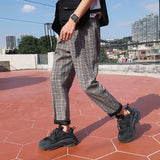 LAPPSTER Streetwear Yellow Plaid Pants Men Joggers 2020 Man Casual Straight Harem Pants Men Korean Hip Hop Track Pants Plus Size - ENSEIGNE DENIS
