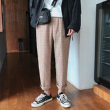 LAPPSTER Streetwear Yellow Plaid Pants Men Joggers 2020 Man Casual Straight Harem Pants Men Korean Hip Hop Track Pants Plus Size - ENSEIGNE DENIS