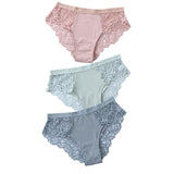 3 Pcs Cotton Panties Sexy Panty Briefs Lace Panties Women Underwear Lingerie Panties for Female Ladies Floral Pantys Underpants - ENSEIGNE DENIS