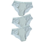 3 Pcs Cotton Panties Sexy Panty Briefs Lace Panties Women Underwear Lingerie Panties for Female Ladies Floral Pantys Underpants - ENSEIGNE DENIS