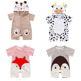 Infant jumpsuit summer romper animal print girl boy cotton suit newborn climbing cartoon rompers cheap stuff baby products - ENSEIGNE DENIS