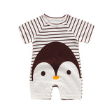 Infant jumpsuit summer romper animal print girl boy cotton suit newborn climbing cartoon rompers cheap stuff baby products - ENSEIGNE DENIS