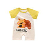 Infant jumpsuit summer romper animal print girl boy cotton suit newborn climbing cartoon rompers cheap stuff baby products - ENSEIGNE DENIS