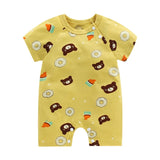 Infant jumpsuit summer romper animal print girl boy cotton suit newborn climbing cartoon rompers cheap stuff baby products - ENSEIGNE DENIS