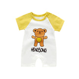Infant jumpsuit summer romper animal print girl boy cotton suit newborn climbing cartoon rompers cheap stuff baby products - ENSEIGNE DENIS