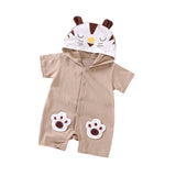 Infant jumpsuit summer romper animal print girl boy cotton suit newborn climbing cartoon rompers cheap stuff baby products - ENSEIGNE DENIS