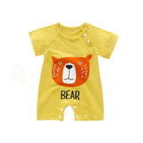 Infant jumpsuit summer romper animal print girl boy cotton suit newborn climbing cartoon rompers cheap stuff baby products - ENSEIGNE DENIS