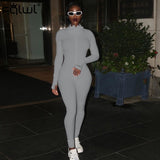 FQLWL Streetwear White Black Knitted Sexy Bodycon Jumpsuit Women Overalls 2019 Long Sleeve Skinny Rompers Womens Jumpsuit Female - ENSEIGNE DENIS