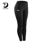 2019 High Waist Sports Legging With Pocket for Women Fashion New Female Workout Stretch Pants Plus Size Elastic Fitness Leggings - ENSEIGNE DENIS