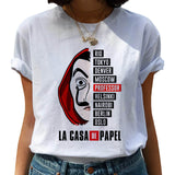 New Money Heist Harajuku T Shirts Women La Casa De Papel Hip Hop T-shirts Fashion House of Paper Tshirt Fashion Top Tees Female - ENSEIGNE DENIS