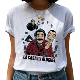 New Money Heist Harajuku T Shirts Women La Casa De Papel Hip Hop T-shirts Fashion House of Paper Tshirt Fashion Top Tees Female - ENSEIGNE DENIS