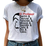 New Money Heist Harajuku T Shirts Women La Casa De Papel Hip Hop T-shirts Fashion House of Paper Tshirt Fashion Top Tees Female - ENSEIGNE DENIS