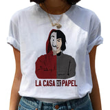 New Money Heist Harajuku T Shirts Women La Casa De Papel Hip Hop T-shirts Fashion House of Paper Tshirt Fashion Top Tees Female - ENSEIGNE DENIS