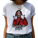 New Money Heist Harajuku T Shirts Women La Casa De Papel Hip Hop T-shirts Fashion House of Paper Tshirt Fashion Top Tees Female - ENSEIGNE DENIS