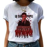New Money Heist Harajuku T Shirts Women La Casa De Papel Hip Hop T-shirts Fashion House of Paper Tshirt Fashion Top Tees Female - ENSEIGNE DENIS