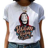 New Money Heist Harajuku T Shirts Women La Casa De Papel Hip Hop T-shirts Fashion House of Paper Tshirt Fashion Top Tees Female - ENSEIGNE DENIS