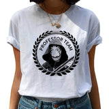 New Money Heist Harajuku T Shirts Women La Casa De Papel Hip Hop T-shirts Fashion House of Paper Tshirt Fashion Top Tees Female - ENSEIGNE DENIS
