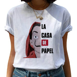 New Money Heist Harajuku T Shirts Women La Casa De Papel Hip Hop T-shirts Fashion House of Paper Tshirt Fashion Top Tees Female - ENSEIGNE DENIS