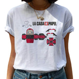 New Money Heist Harajuku T Shirts Women La Casa De Papel Hip Hop T-shirts Fashion House of Paper Tshirt Fashion Top Tees Female - ENSEIGNE DENIS