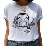 New Money Heist Harajuku T Shirts Women La Casa De Papel Hip Hop T-shirts Fashion House of Paper Tshirt Fashion Top Tees Female - ENSEIGNE DENIS