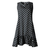 Wave Point Dress Ruffle Women 2019 Spring Summer Street Sexy Casual Slim Thin Beach Party O Neck Mini Polka Dot Dress Vestidos - ENSEIGNE DENIS