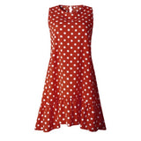 Wave Point Dress Ruffle Women 2019 Spring Summer Street Sexy Casual Slim Thin Beach Party O Neck Mini Polka Dot Dress Vestidos - ENSEIGNE DENIS