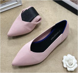 2020Women's Flat Shoes Ballet Shoes Breathable Knit Pointed Shoes Moccasin Mixed Color Women's Soft Shoes Women Zapatos De - ENSEIGNE DENIS