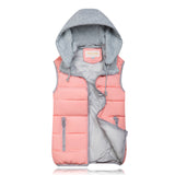2019 Winter Coat Women Hooded Warm Vest Plus Size Candy Color Cotton Jacket Female Women Wadded Feminina chalecos - ENSEIGNE DENIS