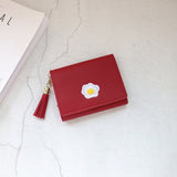PURDORED 1 Pc Women Cartoon Short Wallet Leather Fried Egg Cute Wallets Purse Card Holder Lady Female Fashion Short Coin Purse - ENSEIGNE DENIS